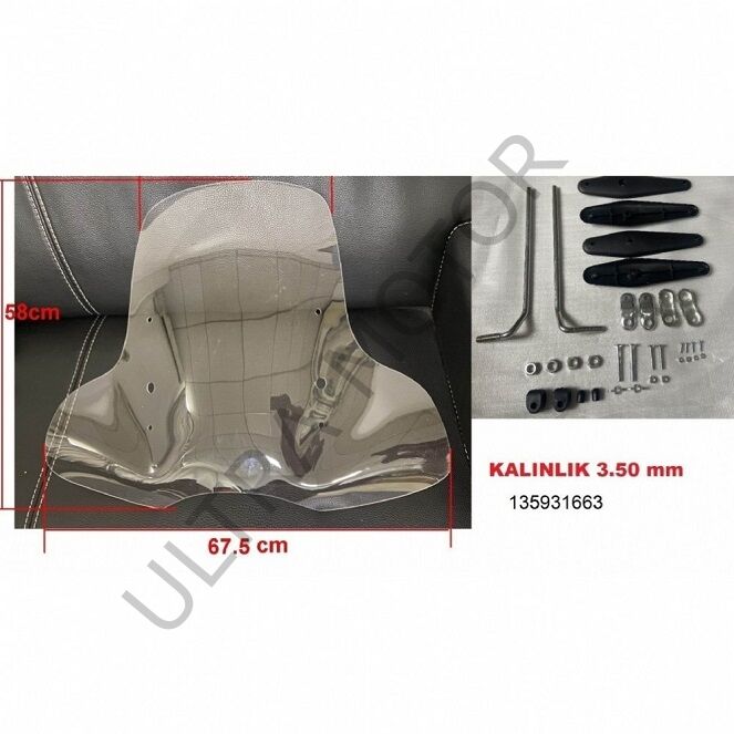 Scooter Büyük Boy Ön Rüzgarlık 58x68