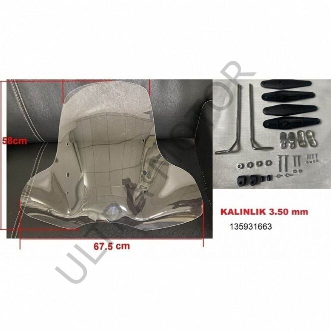 Scooter Büyük Boy Ön Rüzgarlık 58x68