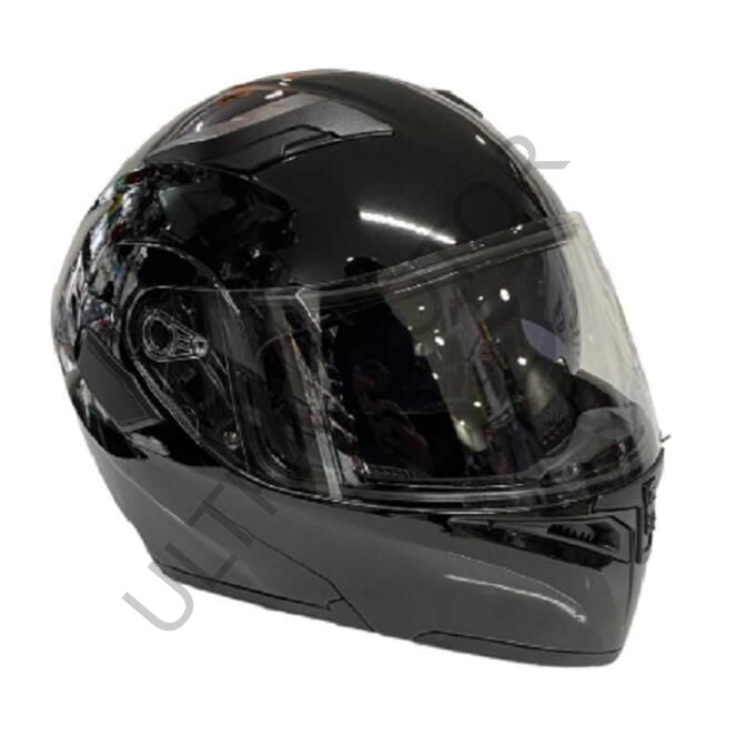 VOX Parlak Siyah Large Beden Çene Açılır Kask