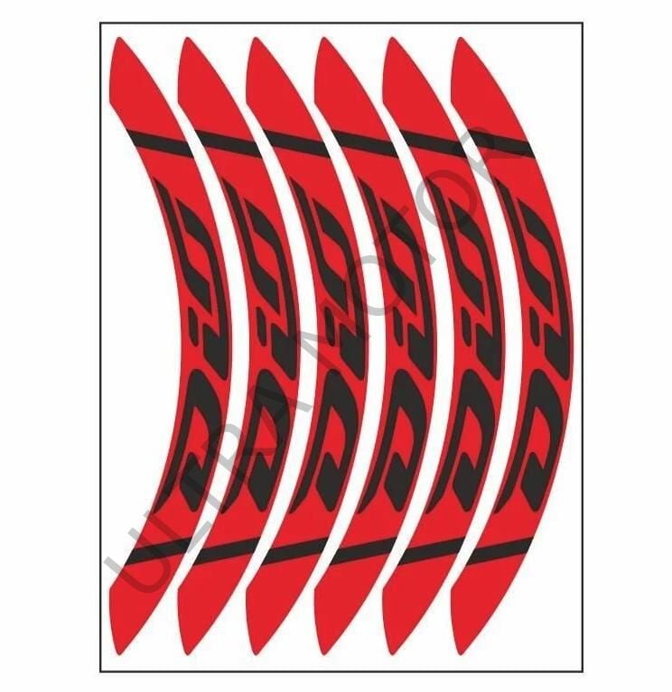 Honda DİO Uyumlu Kırmızı Geniş 1 Set Jant Şeridi