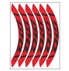 Honda DİO Uyumlu Kırmızı Geniş 1 Set Jant Şeridi