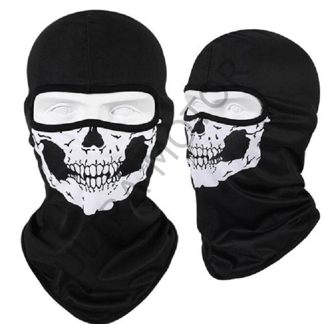 Xrider Uzun Kurukafa Desen Balaklava