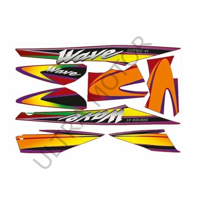 Honda Wave 100 2003-2005 Uyumlu Sticker Seti 002