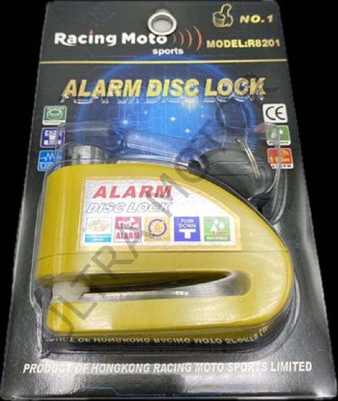 Racing Moto Alarm Disk Kilidi Sarı