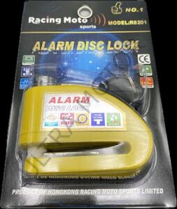 Racing Moto Alarm Disk Kilidi Sarı