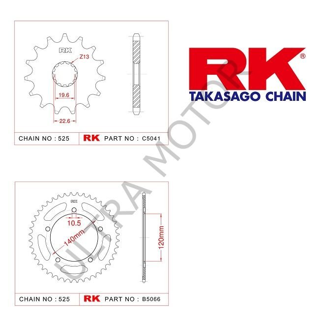 RK Suzukı DL 650 V-Strom 15/40T Ön Arka Dişli Set 520 07-20