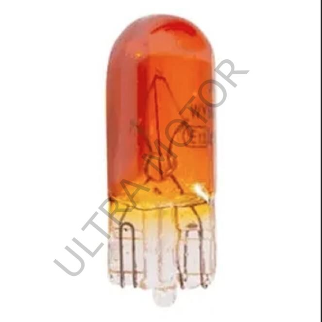 12V/5W Dipsiz Park/Gösterge Ampulu Turuncu Cam