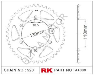 RK A4008-48-0A Aluminyum Arka Dişli