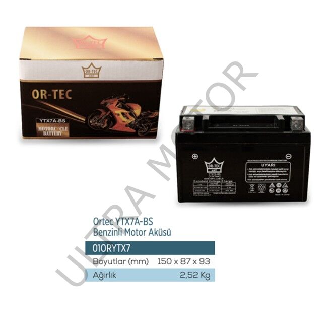 Or-tec YTX7A-BS Akü