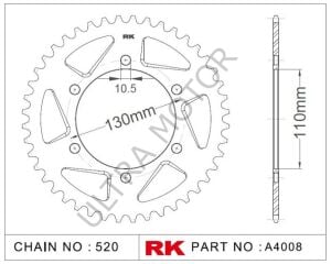 RK A4008-47-0A Aluminyum Arka Dişli