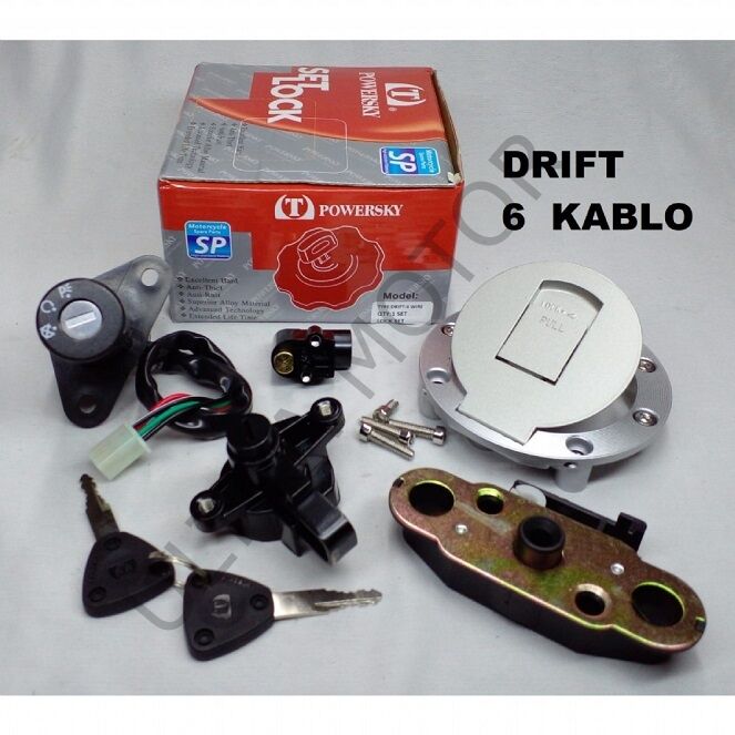 Mondial Drift 6 Kablo Kontak Seti (Kontak-Depo Kapağı-Kilit)