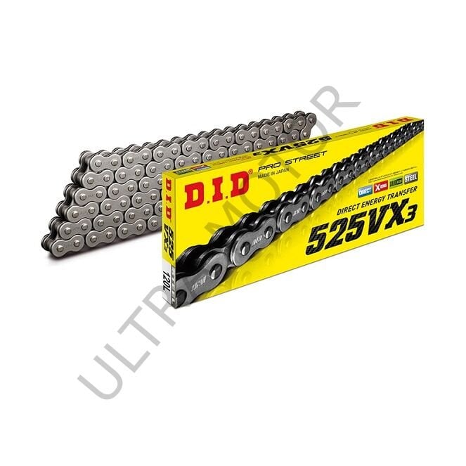 DID 525VX3-120 Link Çelik Zincir (X-Ring)