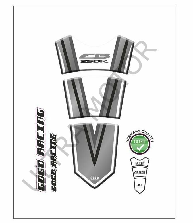Honda CB 250 R Beyaz-Gri-Siyah Tank Pad