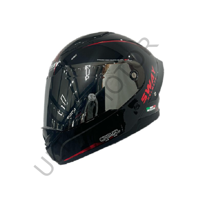 SWAY Kırmızı Siyah Full Face XLarge Beden Kask