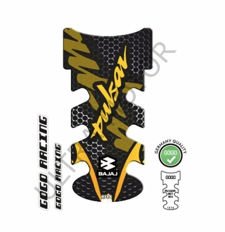 Bajaj Pulsar Sarı-Siyah Tank Pad