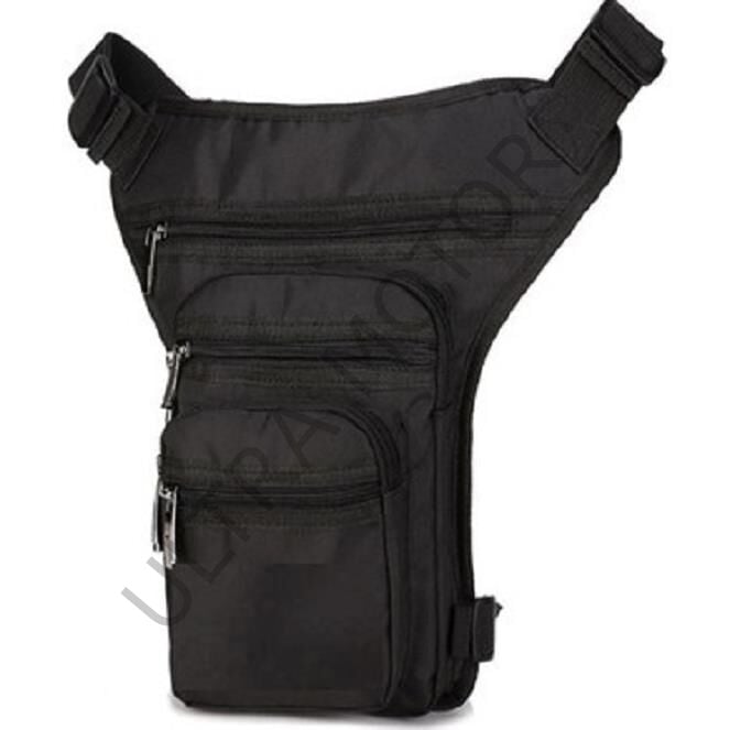 Woxx Tekstil Çok Gözlü Siyah Bacak Çantası