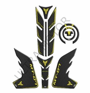 Yamaha MT-07 2018-2020 Sarı-Siyah Tank Pad Set
