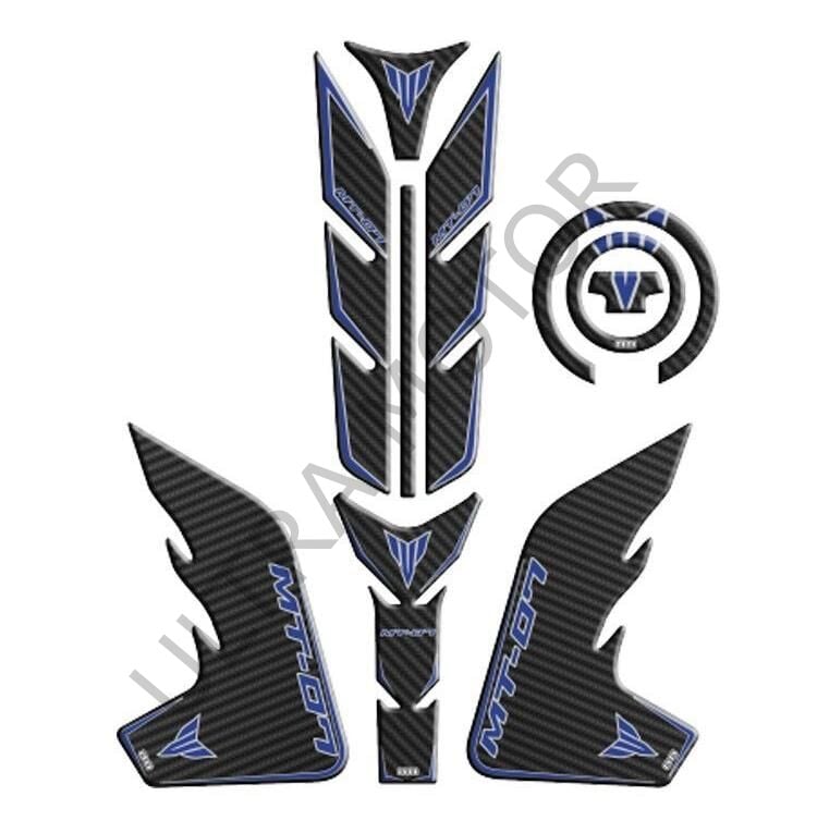 Yamaha MT-07 2018-2020 Mavi-Siyah Tank Pad Set
