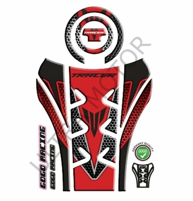 Yamaha MT-07 Tracer 2016-2018 Kırmızı-Siyah Tank Pad