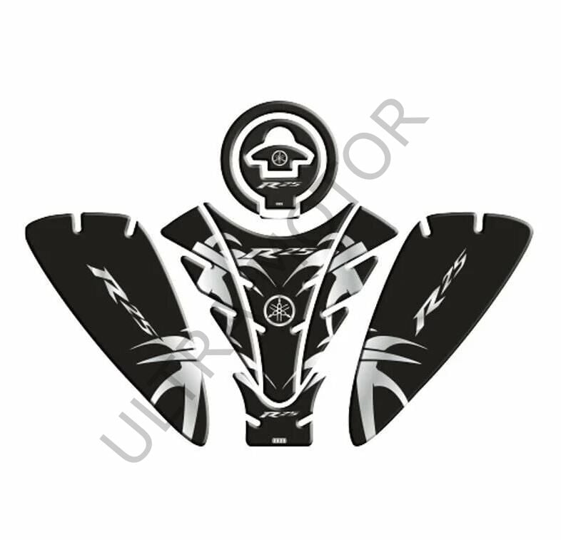 Yamaha R25 2019-2024 Siyah-Gri Tank Pad Set