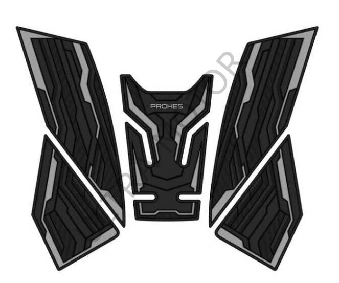 Bajaj Pulsar Ns 200 Uyumlu Kauçuk Tankpad Takımı Gri