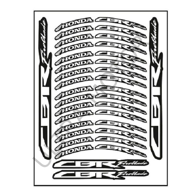 Honda CBR Beyaz Baskı 1 Set Jant Şeridi