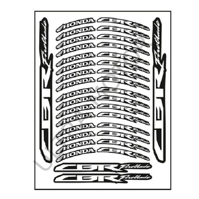 Honda CBR Beyaz Baskı 1 Set Jant Şeridi