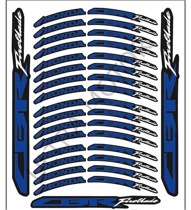 Honda CBR Mavi Baskı 1 Set Jant Şeridi