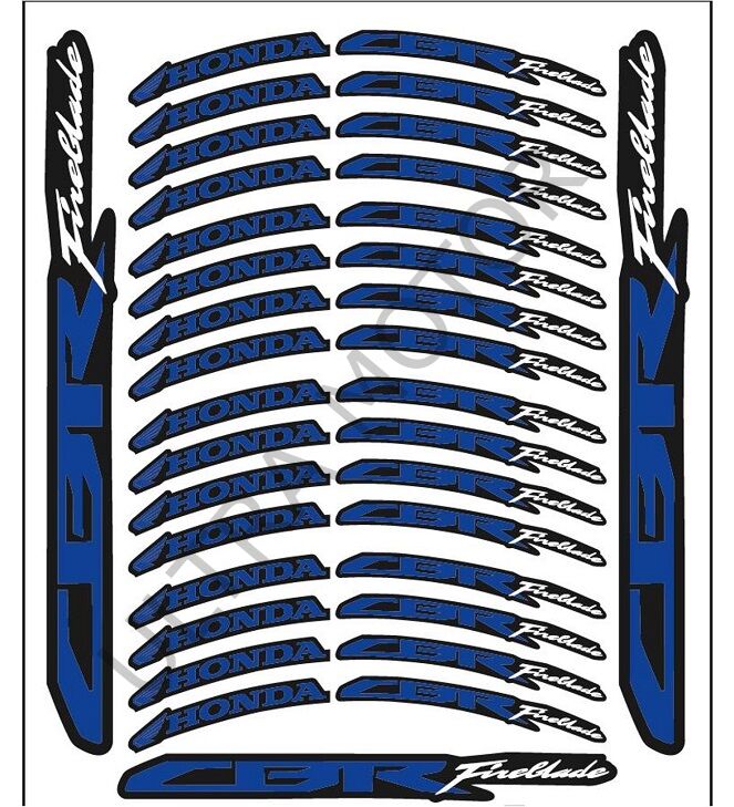 Honda CBR Mavi Baskı 1 Set Jant Şeridi