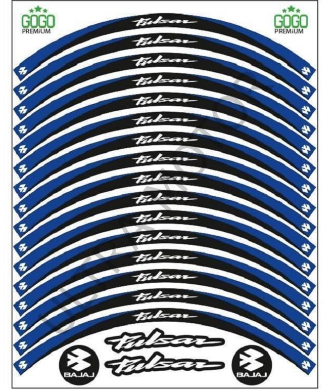 Bajaj Pulsar Mavi Reflektör Baskı 1 Set Jant Şeridi