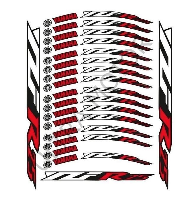 Yamaha R25 Kırmızı Baskı 1 Set Jant Şeridi