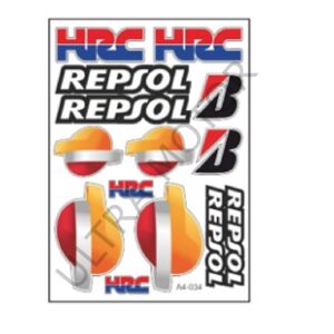 A4 Tek Paket Çoklu Repsol Sticker