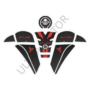 Yamaha MT-25 2020-2024 Kırmızı-Siyah Tank Pad Set