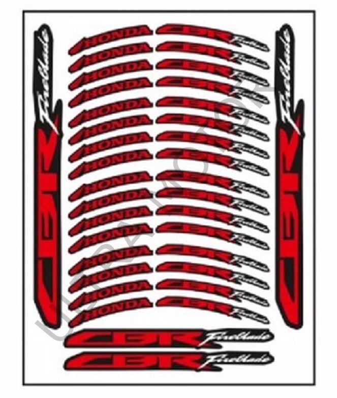 Honda CBR Kırmızı Baskı 1 Set Jant Şeridi