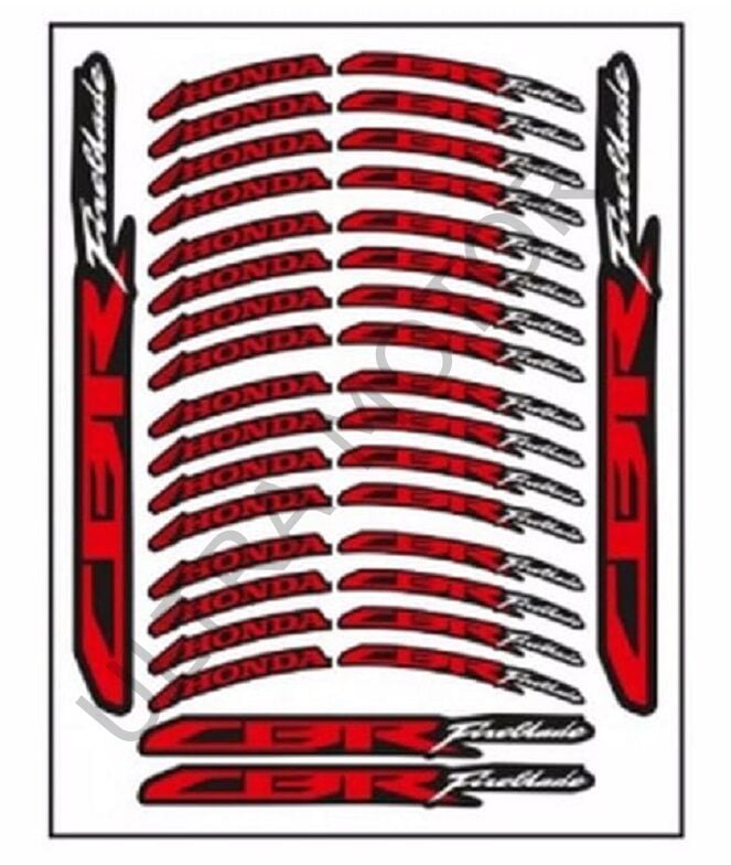 Honda CBR Kırmızı Baskı 1 Set Jant Şeridi