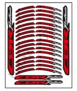 Honda CBR Kırmızı Baskı 1 Set Jant Şeridi