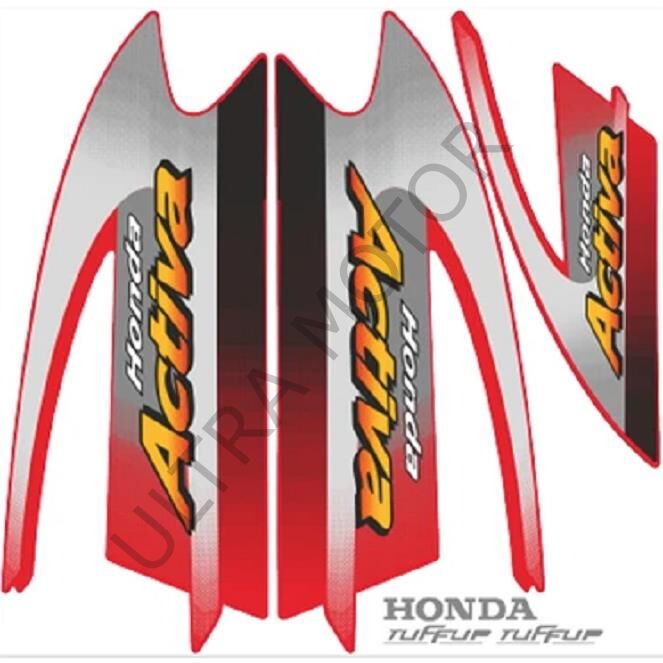 Honda Activa Arma Seti Sticker Yeni Model Kırmızı