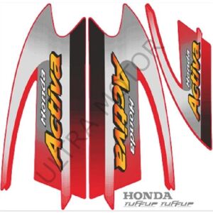 Honda Activa Arma Seti Sticker Yeni Model Kırmızı