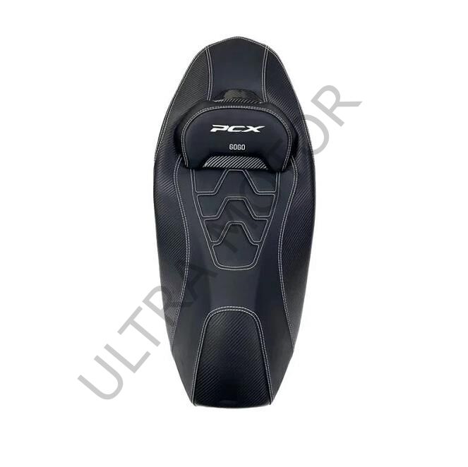 Honda PCX 2021-2025 Uyumlu Spor Bel Destekli Koltuk Sele Beyaz