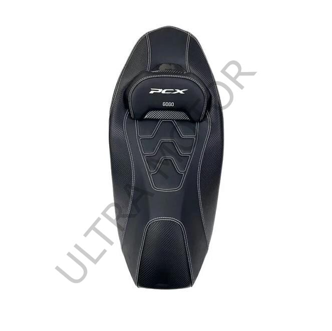 Honda PCX 2021-2025 Uyumlu Spor Bel Destekli Koltuk Sele Beyaz