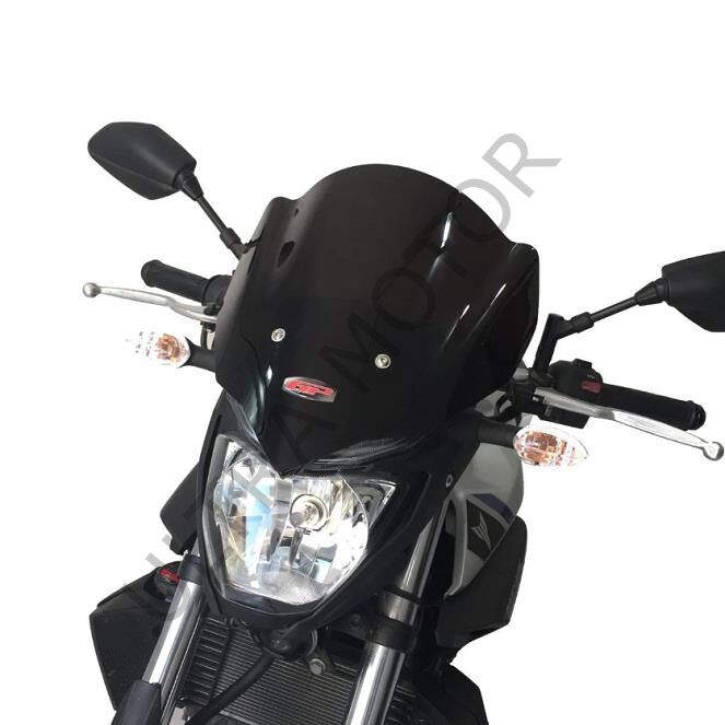 GP Kompozit Yamaha MT-25 2015-2019 Uyumlu Kısa Ön Cam Siyah