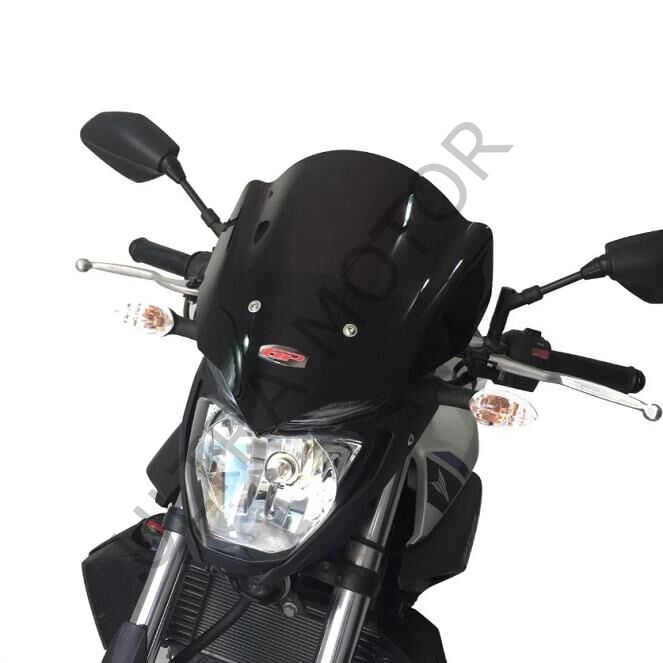 GP Kompozit Yamaha MT-25 2015-2019 Uyumlu Kısa Ön Cam Siyah