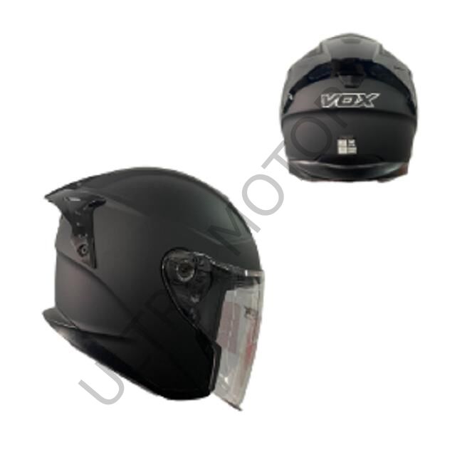 VOX Mat Siyah 2XLarge Beden Çene Açık Kask