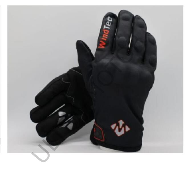WindTech Siyah Düz Medium Beden Korumalı Eldiven