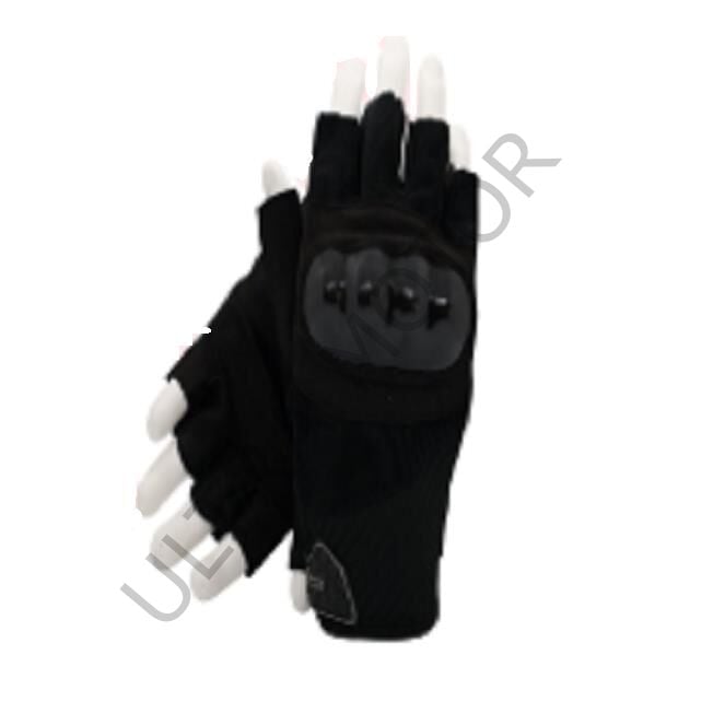 WindTech Siyah XLarge Beden Korumalı Yarım Parmak Eldiven