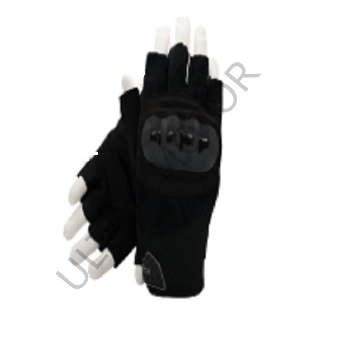 WindTech Siyah XLarge Beden Korumalı Yarım Parmak Eldiven