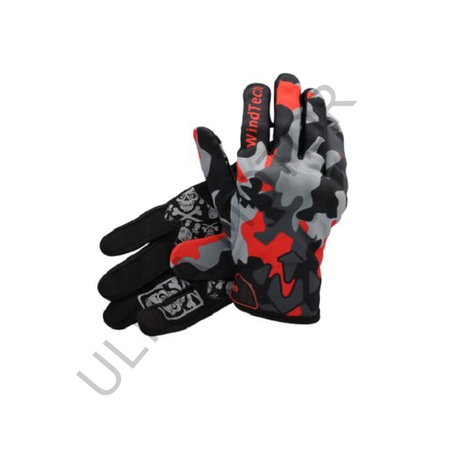WindTech Kırmızı Kamuflaj Desen Large Beden Eldiven