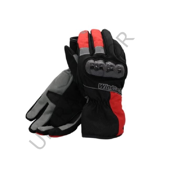 WindTech Siyah-Kırmızı Uzun 2XLarge Beden Eldiven