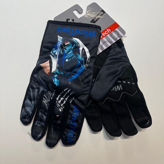 WindTech Mavi-Siyah Desen Large Beden Eldiven