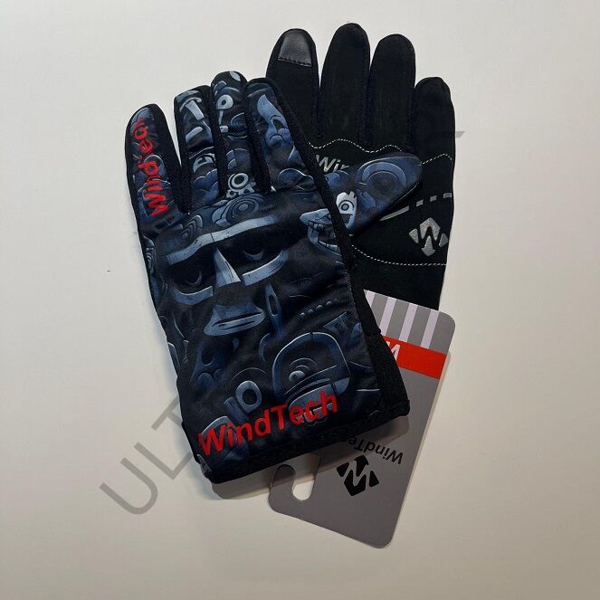 WindTech Siyah-Gri Desen Medium Beden Eldiven